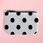 Polka Dots - Black on Pale Gray Mini Coin Purse