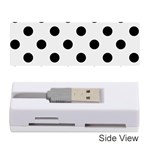 Polka Dots - Black on Pale Gray Memory Card Reader (Stick)