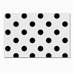 Polka Dots - Black on Pale Gray Postcard 4 x 6  (Pkg of 10)