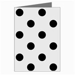 Polka Dots - Black on Pale Gray Greeting Card