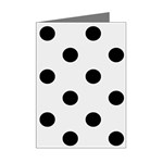 Polka Dots - Black on Pale Gray Mini Greeting Card