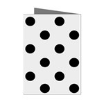 Polka Dots - Black on Pale Gray Mini Greeting Cards (Pkg of 8)