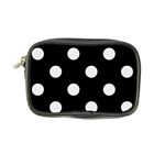 Polka Dots - Pale Gray on Black Coin Purse