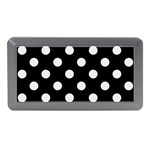 Polka Dots - Pale Gray on Black Memory Card Reader (Mini)