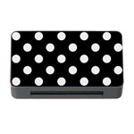 Polka Dots - Pale Gray on Black Memory Card Reader with CF