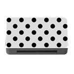 Polka Dots - Black on Gainsboro Gray Memory Card Reader with CF