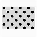 Polka Dots - Black on Gainsboro Gray Postcard 4 x 6  (Pkg of 10)