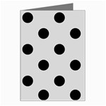 Polka Dots - Black on Gainsboro Gray Greeting Card