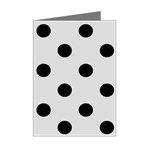 Polka Dots - Black on Gainsboro Gray Mini Greeting Card