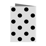 Polka Dots - Black on Gainsboro Gray Mini Greeting Cards (Pkg of 8)