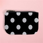 Polka Dots - Gainsboro Gray on Black Mini Coin Purse