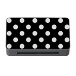 Polka Dots - Gainsboro Gray on Black Memory Card Reader with CF