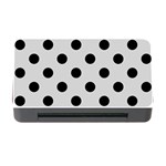 Polka Dots - Black on Light Gray Memory Card Reader with CF