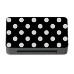 Polka Dots - Light Gray on Black Memory Card Reader with CF