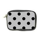 Polka Dots - Black on Silver Gray Coin Purse