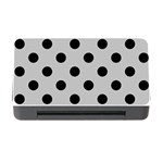 Polka Dots - Black on Silver Gray Memory Card Reader with CF