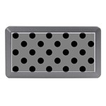 Polka Dots - Black on Gray Memory Card Reader (Mini)