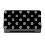 Polka Dots - Gray on Black Memory Card Reader with CF