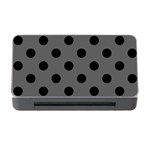 Polka Dots - Black on Dark Gray Memory Card Reader with CF