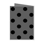 Polka Dots - Black on Dark Gray Mini Greeting Cards (Pkg of 8)