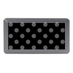 Polka Dots - Dark Gray on Black Memory Card Reader (Mini)