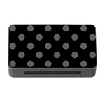 Polka Dots - Dark Gray on Black Memory Card Reader with CF