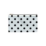 Polka Dots - Black on White Cosmetic Bag (S)