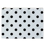 Polka Dots - Black on White Cosmetic Bag (XXL)