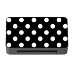 Polka Dots - White on Black Memory Card Reader with CF