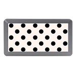 Polka Dots - Black on Seashell Memory Card Reader (Mini)