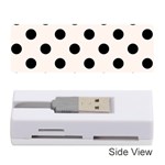 Polka Dots - Black on Seashell Memory Card Reader (Stick)