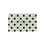 Polka Dots - Black on Beige Cosmetic Bag (S)