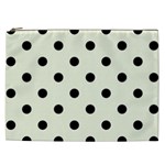 Polka Dots - Black on Beige Cosmetic Bag (XXL)