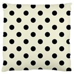 Polka Dots - Black on Beige Standard Flano Cushion Case (One Side)