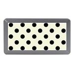 Polka Dots - Black on Beige Memory Card Reader (Mini)