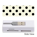 Polka Dots - Black on Beige Memory Card Reader (Stick)