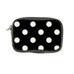 Polka Dots - Beige on Black Coin Purse