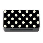 Polka Dots - Beige on Black Memory Card Reader with CF