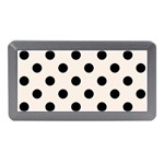 Polka Dots - Black on Linen Memory Card Reader (Mini)