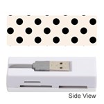 Polka Dots - Black on Linen Memory Card Reader (Stick)