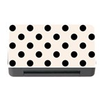 Polka Dots - Black on Linen Memory Card Reader with CF