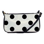 Polka Dots - Black on Ivory Shoulder Clutch Bag