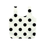 Polka Dots - Black on Ivory Full Print Recycle Bag (S)