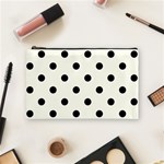 Polka Dots - Black on Ivory Cosmetic Bag (M)