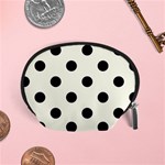 Polka Dots - Black on Ivory Accessory Pouch (Small)