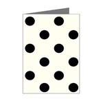 Polka Dots - Black on Ivory Mini Greeting Card