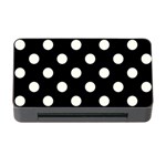 Polka Dots - Ivory on Black Memory Card Reader with CF