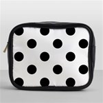 Polka Dots - Black on White Smoke Mini Toiletries Bag (One Side)