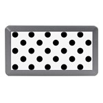 Polka Dots - Black on White Smoke Memory Card Reader (Mini)