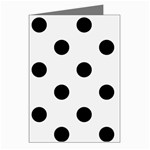 Polka Dots - Black on White Smoke Greeting Cards (Pkg of 8)